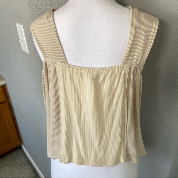 Cream Ribbed Top - Picture 3 of 4